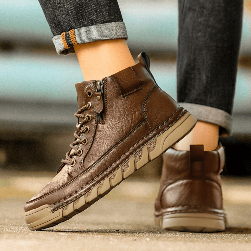 BOTTES EN CUIR POUR HOMME
